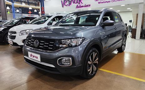 T-CROSS HIGHLINE 250 1.4 TSI TOTAL FLEX AUTOM. Cinza - 2022 Imperdível!