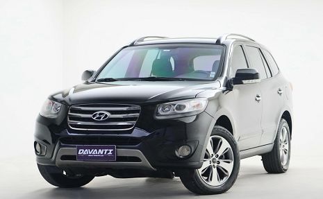 SANTA FÉ GLS 3.5 V6 4X4 + 7 LUGARES + KIT MULTIMIDIA Preto - 2013 Impecável!