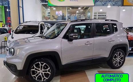 RENEGADE 1.3 T270 TURBO LONGITUDE AT6 COMPLETO + COURO Prata - 2023 Novíssimo!