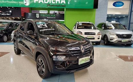 KWID 1.0 12V SCE INTENSE #TOP DE LINHA# #BAIXA KM# Preto - 2024 Imperdível!