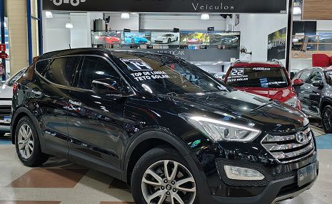 SANTA FÉ 3.3 GLS - 7 LUGARES - TETO SOLAR  Preto - 2014 Impecável!