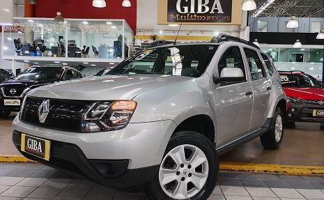 DUSTER 1.6 AUTOMÁTICO  - BX KM EXCELENTE CARRO Prata - 2019 Km baixa!