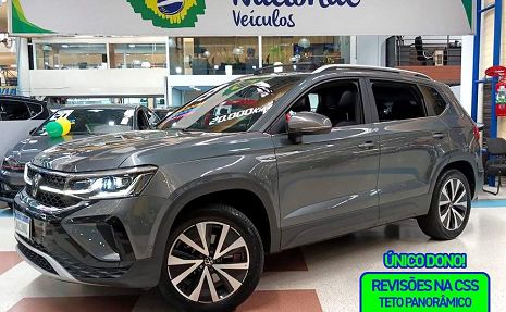 TAOS 250 TSI HIGHLINE + TETO (ÚNICO DONO) Cinza - 2023 Km baixa!