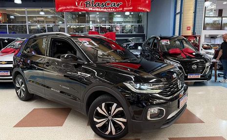 T-CROSS VOLKSWAGEN T-CROSS 1.4 TSI HIGHLINE TETO SOLAR Preto - 2021 Ótimo estado!