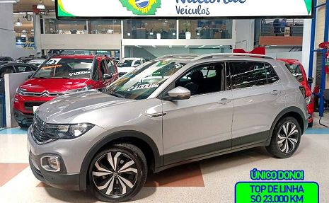 T-CROSS 1.4 250 HIGHLINE BAIXO KM (ÚNICO DONO) Prata - 2024 Km baixa!