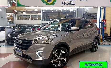CRETA 1.6 SMART PLUS COMPLETO + MULTIMÍDIA Prata - 2021 Impecável!