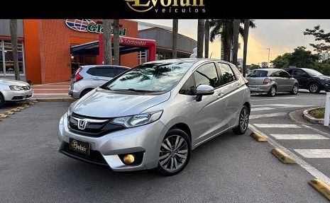 FIT 1.5 EXL 16V AUTOMÁTICO + MULTIMIDIA + COURO Prata - 2015 Impecável!