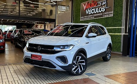 T-CROSS HIGHLINE 1.4 AUT. - PAINEL TFT+COURO+MULTIMIDIA Branco - 2025 Oferta imperdível!
