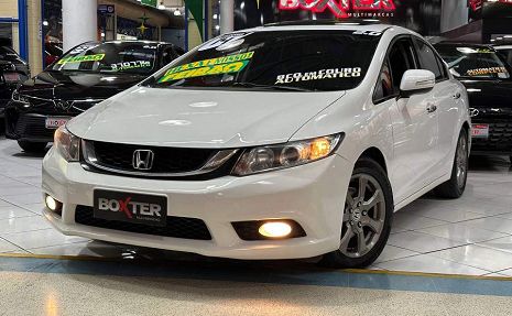 CIVIC 2.0 EXR TOP DE LINHA C/ TETO Branco - 2014 Raridade!