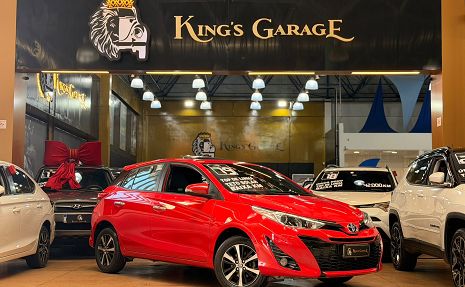 YARIS 1.5 XLS UNICO DONO + TETO SOLAR + BAIXO KM Vermelho - 2019 Único dono!